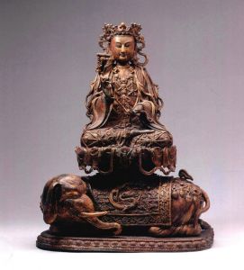 西夏 · 鎏金普贤菩萨铜造像（宁夏博物馆） 