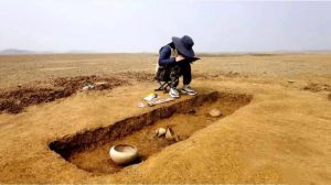 湖南：湖南沅江在洞庭湖河滩发现成群古墓葬