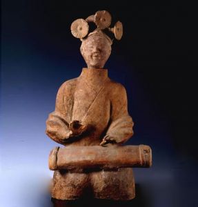 东汉 · 抚琴陶俑（上海博物馆）
