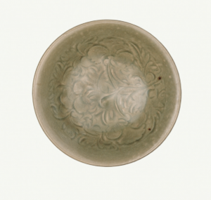 北宋 · 耀州窑青釉刻花牡丹纹碗（甘肃省博物馆）