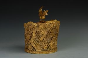 辽代  · 镂空凤鸟纹金冠（甘肃省博物馆）